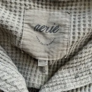 Aerie LumberJane Waffle Shirt Shacket Women’s XS Button Down Oversized Green thumbnail 4