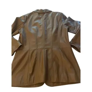 Preston & York Women’s Lambskin Leather Jacket Brown Size L thumbnail 5