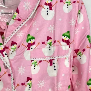 THE COMPANY STORE Pink Snowman Cotton Pj’s Flannel Pajamas * NWOT thumbnail 7