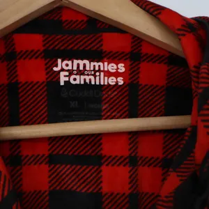 Cuddl Duds Pajama Top Womens XL Jammies For Our Families Red Plaid Bear Hugs Exc thumbnail 3