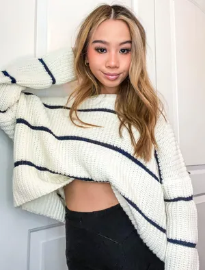 Moon & Madison Striped Sweater thumbnail 1