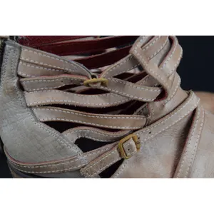 Freebird by Steven "Stair" Strappy Ankle Boots Women Tan Leather Distressed Boho thumbnail 6