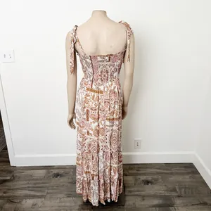 [Vici Collection] Call Away Floral Maxi Dress Smocked Bodice NWOT Tiered Size XL thumbnail 4