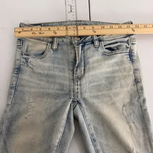 American Eagle Jegging Crop Womens 4 Short Distressed Raw Hem Light Wash Blue thumbnail 10
