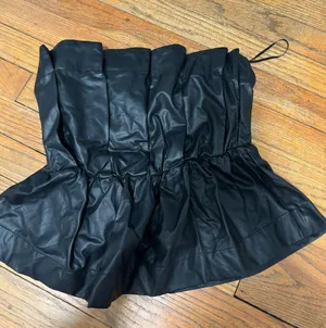 The Closet Exchange Boutique Pleather Top thumbnail 1