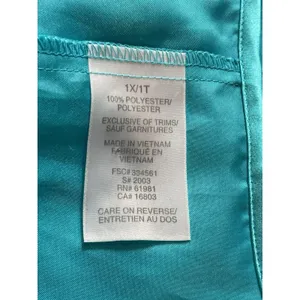 Aqua Blue Satin Feel Sleeveless Button Lace Top Shorts Pajama Set 1XLT thumbnail 10