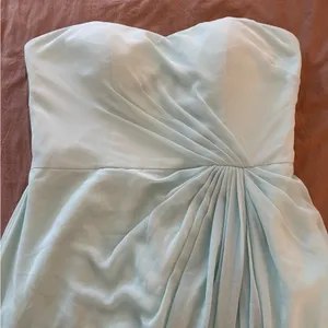 Bill Levkoff Strapless Mint Green Dress thumbnail 1