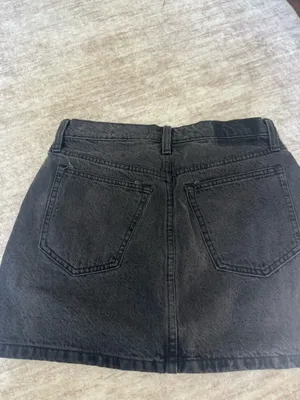 Abercrombie & Fitch black denim mini skirt size 26 thumbnail 3