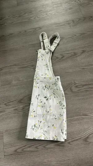 Forever 21 Floral Overall White Dress thumbnail 2