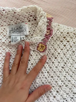 Vintage crochet top White thumbnail 5