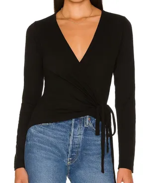 Nation LTD Black Wrap Top thumbnail 1