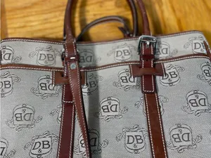 Dooney & Bourke Brown work office Executive Satchel Signature Logo Canvas bag thumbnail 3
