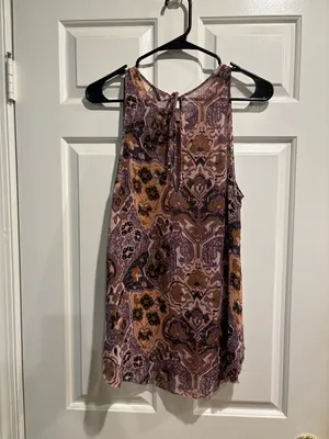 Wilfred Aritzia silk sleeveless top blouse parsley sz S brown thumbnail 2