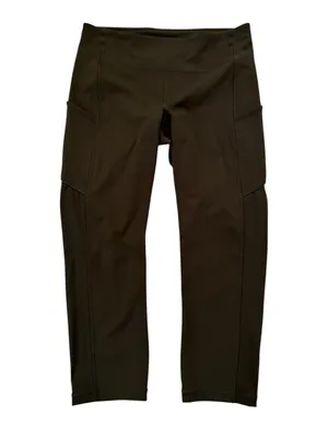 Lululemon Speed Up Crop Atletic Legging 21” Dark Olive Size 8 thumbnail 6