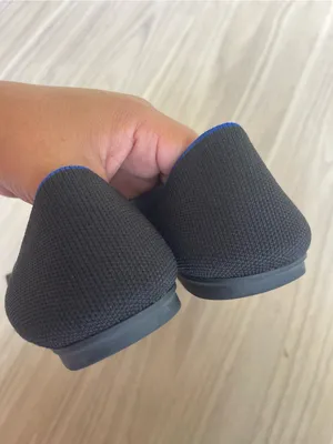 Rothy's Black Flats with Blue Trim thumbnail 5