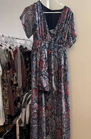 Sugar Lips Elegant Paisley romper with maxi back  - Multicolor thumbnail 1