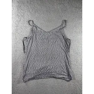 Vintage Kaileigh Y2K Tank‎ Top Women Large Striped Pleated Front Boho Nautical thumbnail 2