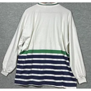 Vtg‎ Hang Ten Mens Sweatshirt Regatta Nautical Striped Collared Made in USA Sz L thumbnail 5