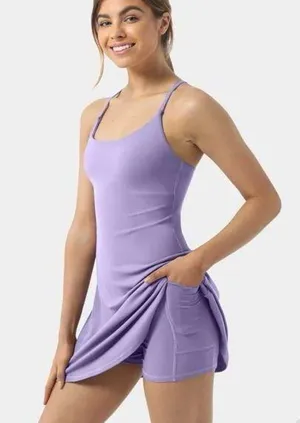 HALARA Everyday Cloudful Fabric Backless 2-in-1 Workout Dres thumbnail 1