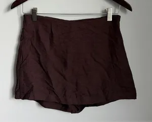 Brown linen skort Size XS thumbnail 1