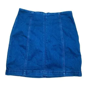 Free People women's size 10 medium denim skirt lightweight blue Anthropologie je thumbnail 1