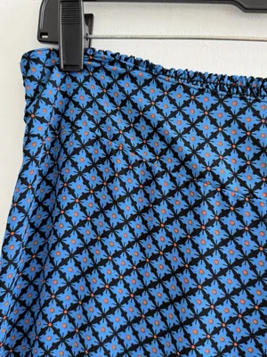 NEW Band Of Gypsies Palazzo Pants Wide Leg Flowy Blue & Orange Size LARGE thumbnail 3