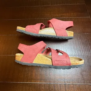 Birkenstock Franca Rose Red Leather Multi-Ankle Strap Sandals Womens 5 36 EU thumbnail 11