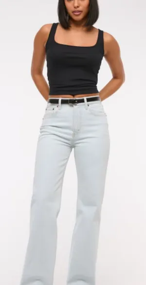 Abercrombie & Fitch Light Blue Flare Jeans thumbnail 1