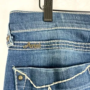 Ariat Women's Boot Cut Jeans Size 31 Western Contrast Stitch Rodeo Mid Rise thumbnail 7