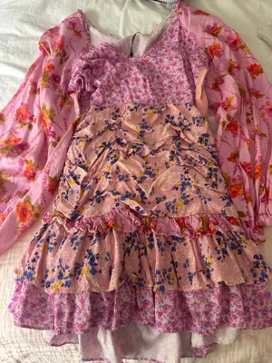 Pink colorful dress thumbnail 1