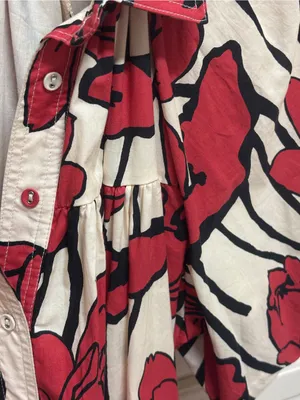 AUREUM Red and Black Floral Tiered Dress thumbnail 4
