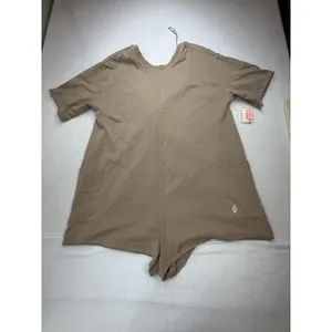 Free People Movement Women's Hot Shot Tee Romper Mocha Latte Size Small NWT thumbnail 4