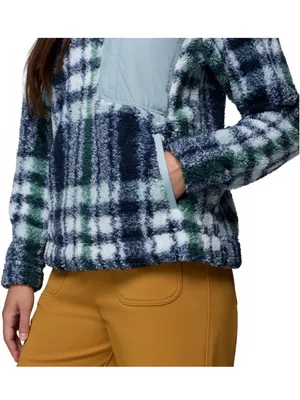 💙Columbia So Soft West Bend 1/4 Zip Fleece Pullover Plaid Jacket💙 ~medium 🆕 thumbnail 10