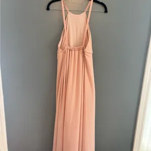 Show Me Your Mumu Light Pink Chiffon Lined Maxi Dress, Low Back thumbnail 6
