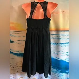 Abercrombie & Fitch Lightweight Black Lace Racerback Sleeveless Dress NWT XS thumbnail 2
