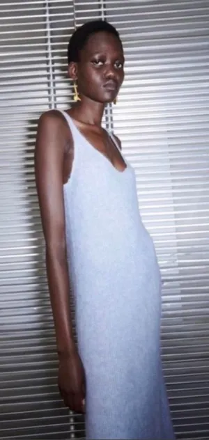 NWT Zara Wool‎ Alpaca Beaded Strappy Dress Gray Sleeves Midi Tank Women’s Size S thumbnail 1