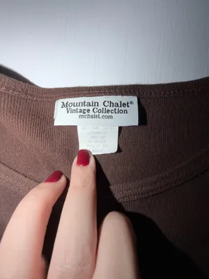 Vail Long Sleeve Shirt Brown Bedazzled Graphic Logo Tee Colorado Ski Resort thumbnail 4