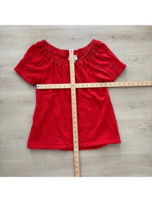 Anthropologie Saturday Sunday EUC Women's Felicia Red Off the Shoulder Top XS thumbnail 6