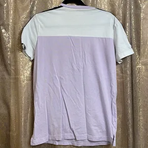 PINK Victorias Secret lavender/white/black lace up logo t-shirt, size S thumbnail 6