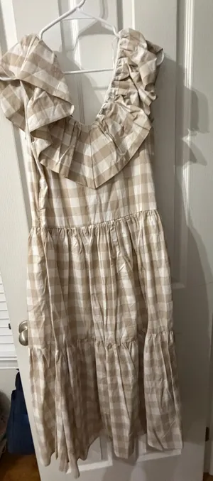 English Factory Checkered Midi/Maxi Dress thumbnail 1