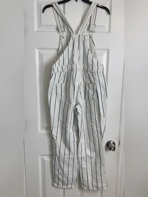 Universal Thread White Overalls with Blue Pinstripes Women’s Size XS (0) thumbnail 15