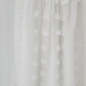 Kandra Womens Dress Medium White Smocked Flutter Sleeve Swiss Dot Flowy Midi NEW thumbnail 9