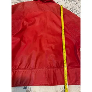 Vintage 80s Gino di Giorgio Embossed Red Leather Jacket M thumbnail 8