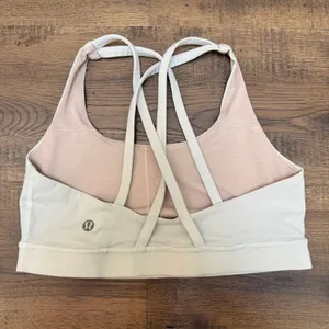 Lululemon Free To Be Bra Light Support Strappy Back Off White Size 6 thumbnail 2