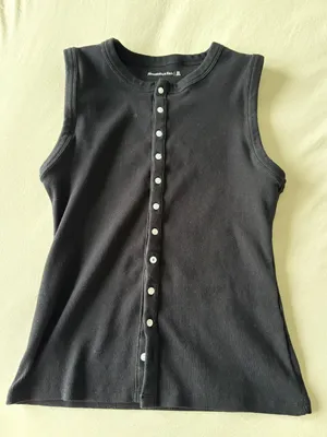 A&F Rib Crew Button Up Top thumbnail 2