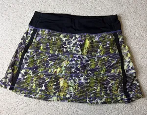 Women's Lululemon Size 4 Pace Rival Skirt Floral Shorts Athletic Pickleball Golf thumbnail 1