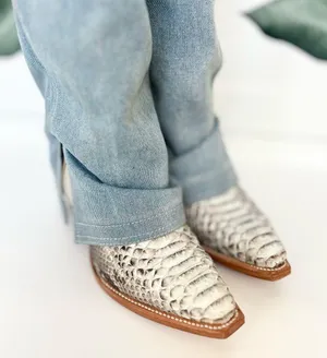 Denim and Snakeskin Western Cowboy Boots NWT 8 thumbnail 10