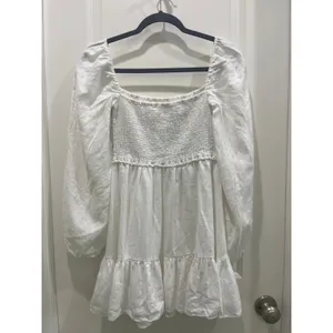 Aritzia Wilfred Tempest White Organic Linen Mini Dress Sz S thumbnail 11