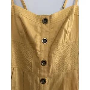 Suboo Button Down Midi Sundress Mustard Yellow Women's Size Small‎ thumbnail 7