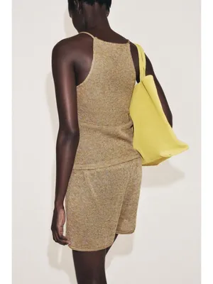 Zara V Neck Sleeveless Rustic Top Brown Womens Size Small thumbnail 3
